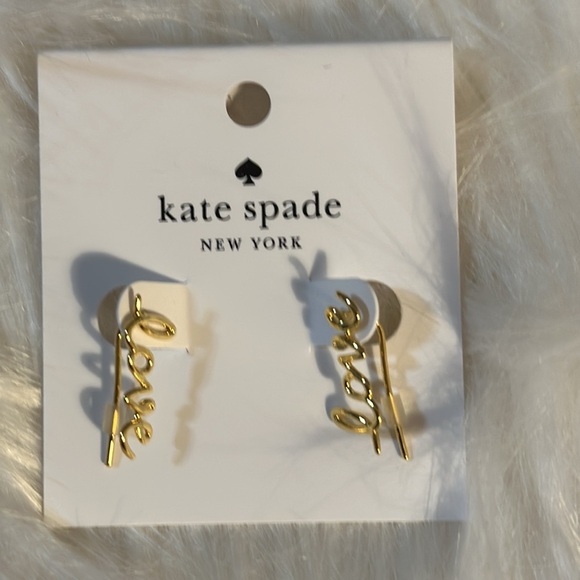 NWT-Kate Spade Say Yes Love Pendant & Earring Set - Picture 6 of 9
